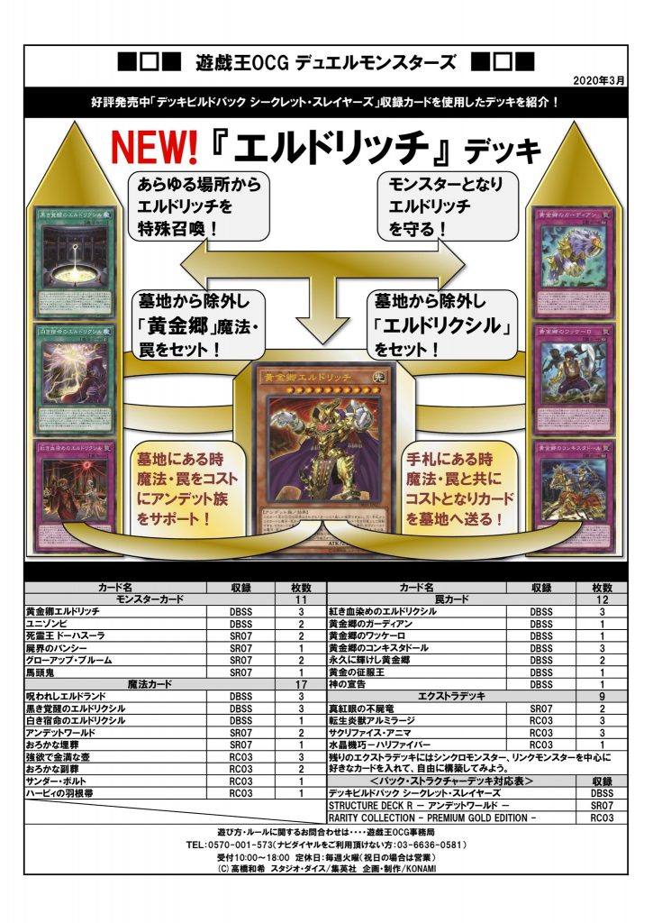 The Organization [Deck Recipe] Sample “Eldlich the Golden Lord” Deck